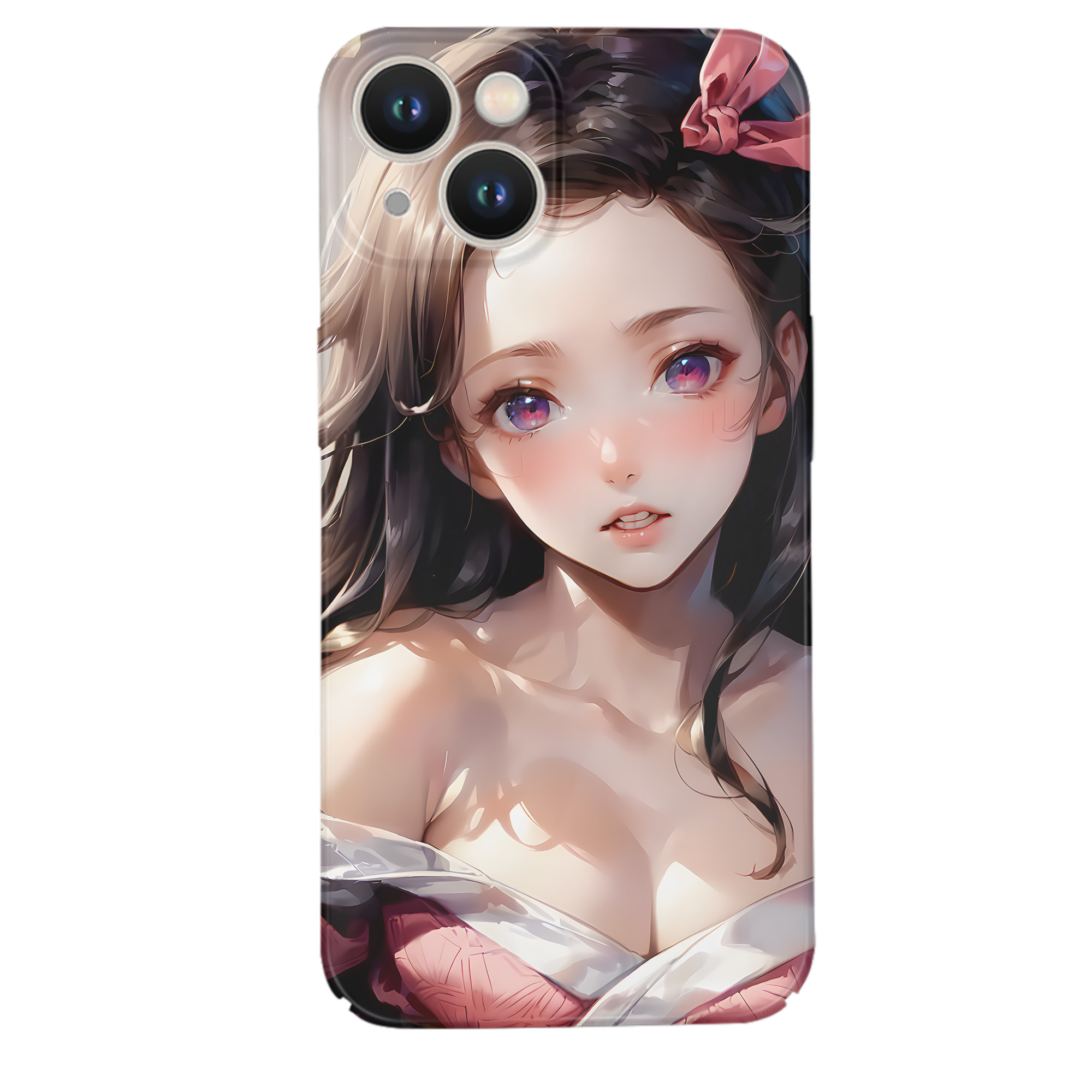 （画像用） 鬼滅の刃（きめつのやいば）竈門 禰󠄀豆子／かまど ねずこ Kamado Nezuko 【iPhone 14シリーズ対応】ハードケース